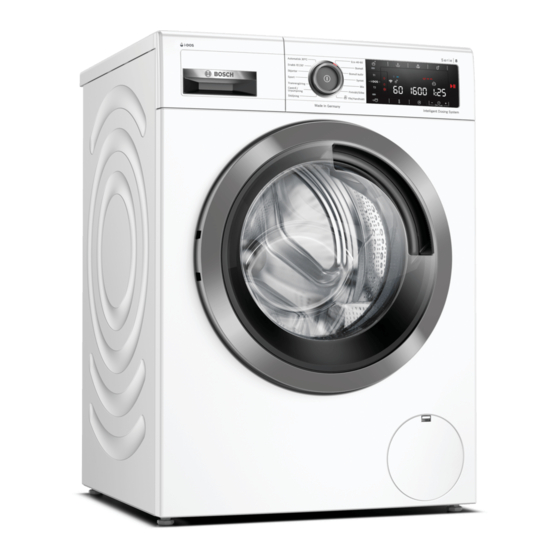 Bosch WAXH2KOLSN User Manual And Assembly Instructions