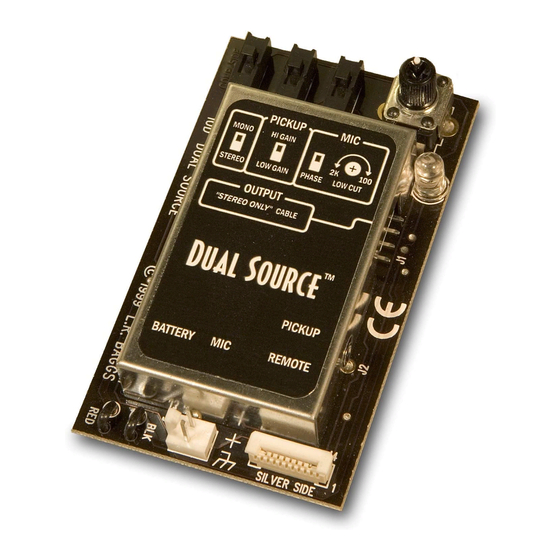 L.R. Baggs Dual Source Installation Manual & Users Manual