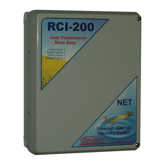 Pribusin RCI-200 Series Instruction Manual