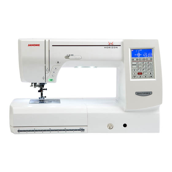 Janome Memory Craft 8200QC Instruction Book