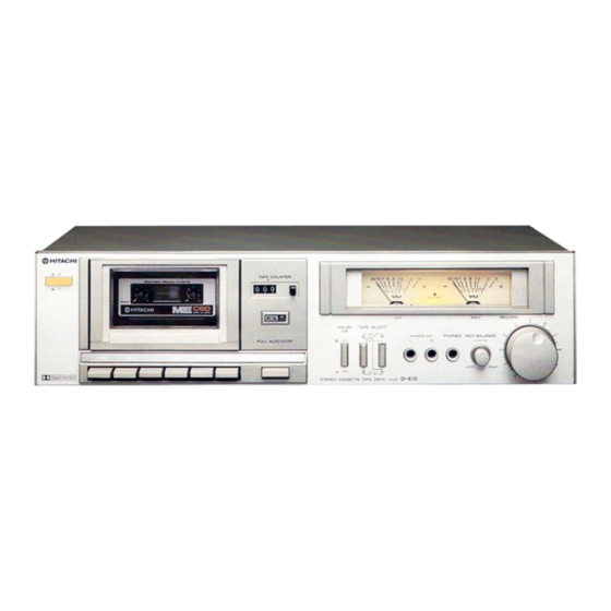 Hitachi D-E10U Service Manual