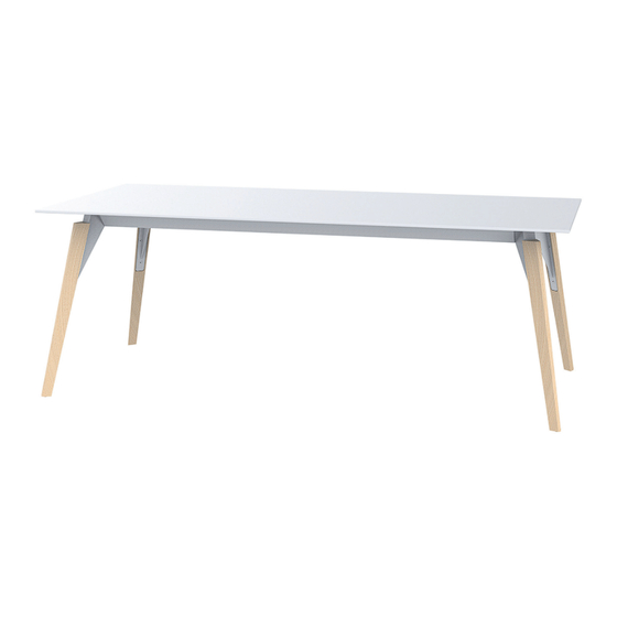 VONDOM FAZ WOOD LOUNGE TABLE 54307 Assembly Instructions Manual