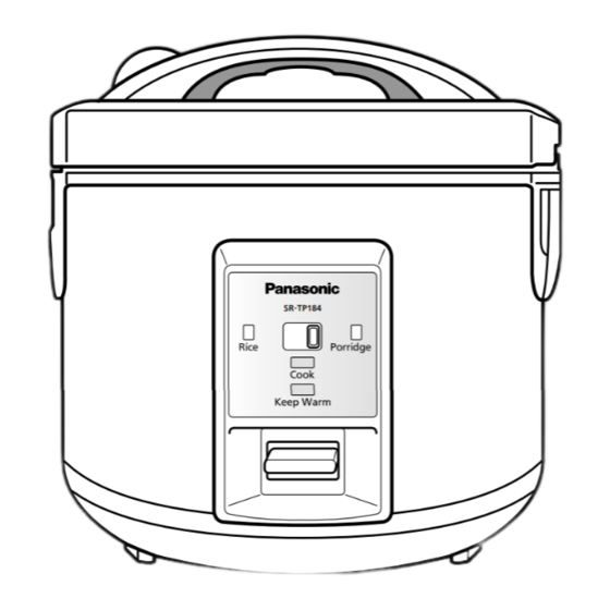 Panasonic SR-TP184 Operating Instructions Manual