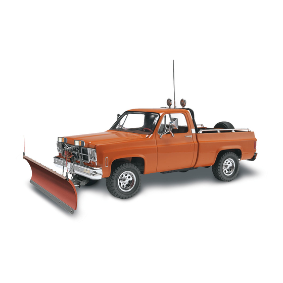 REVELL GMC PICKUP WITH SNOW PLOW Assembly Instructions Manual