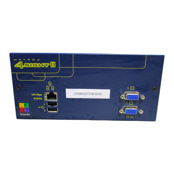 Matrox 4Sight-II Installation And Hardware Reference