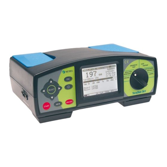 User Manuals: METREL TeraOhm Resistance Tester