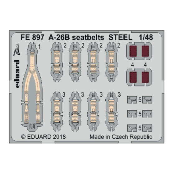 Eduard ZOOM A-26B seatbelts STEEL Assembly Instructions