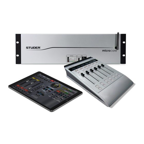 Studer Micro Series Operating Instructions Manual