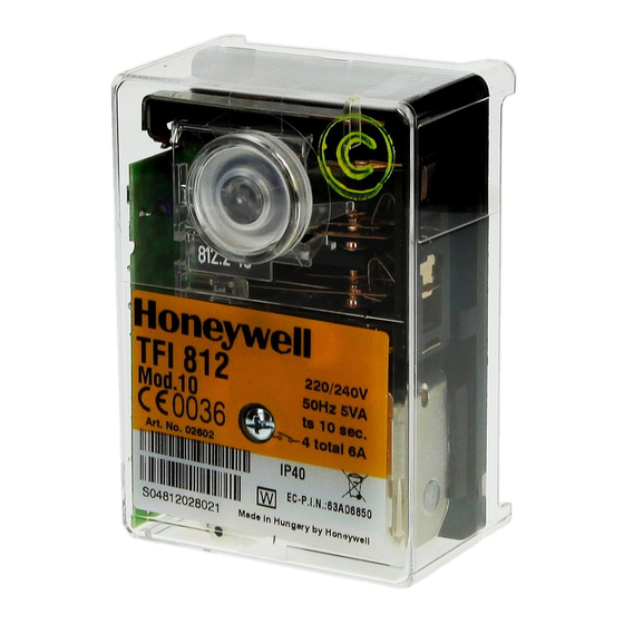 Honeywell Satronic TFI 812 Series Quick Start Manual