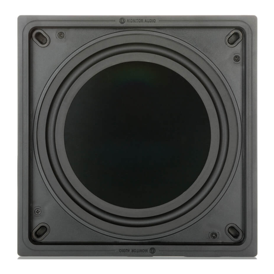 User Manuals: Monitor Audio IWS-10 In-Wall Subwoofer