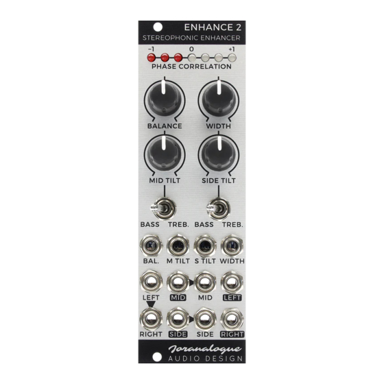 Joranalogue ENHANCE 2 Quick Start Manual