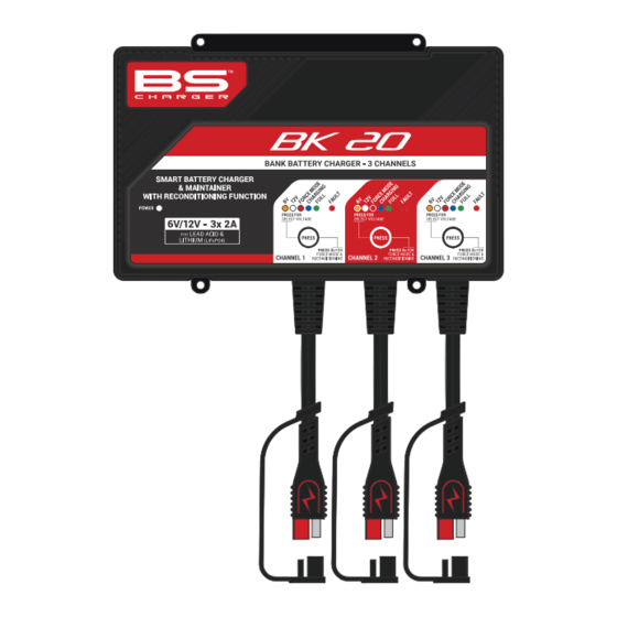 BS BATTERY BK 20 Smart Bank Charger Manuals