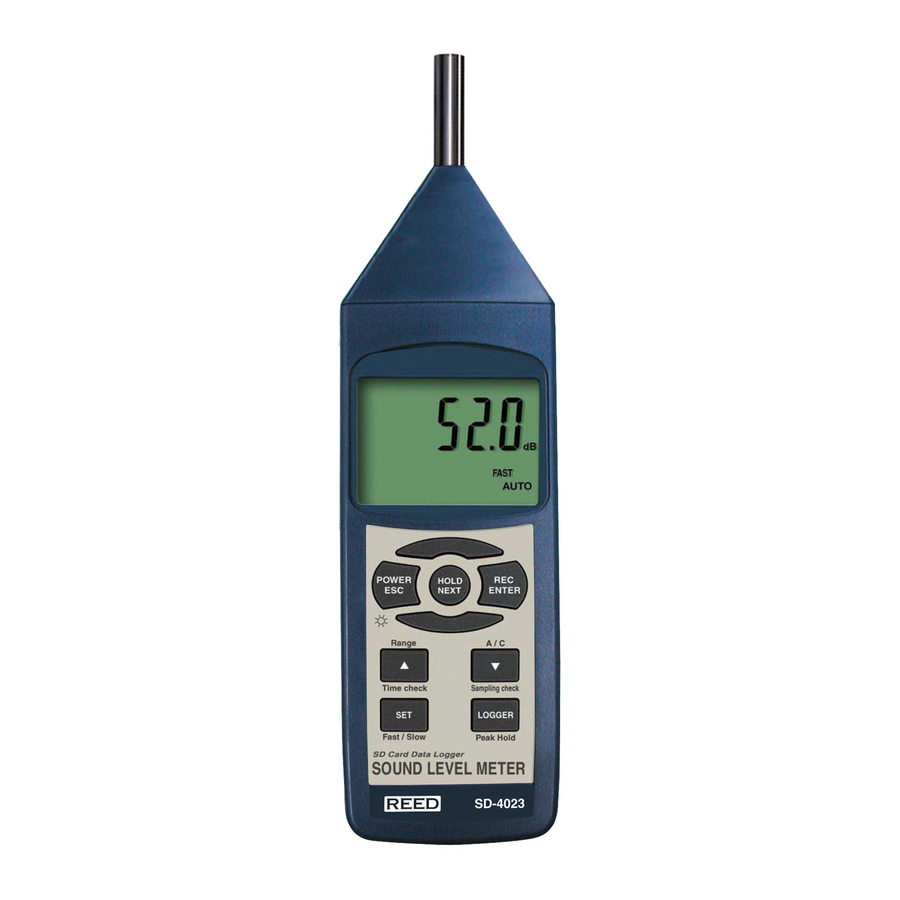 REED SD-4023 Quick Manual
