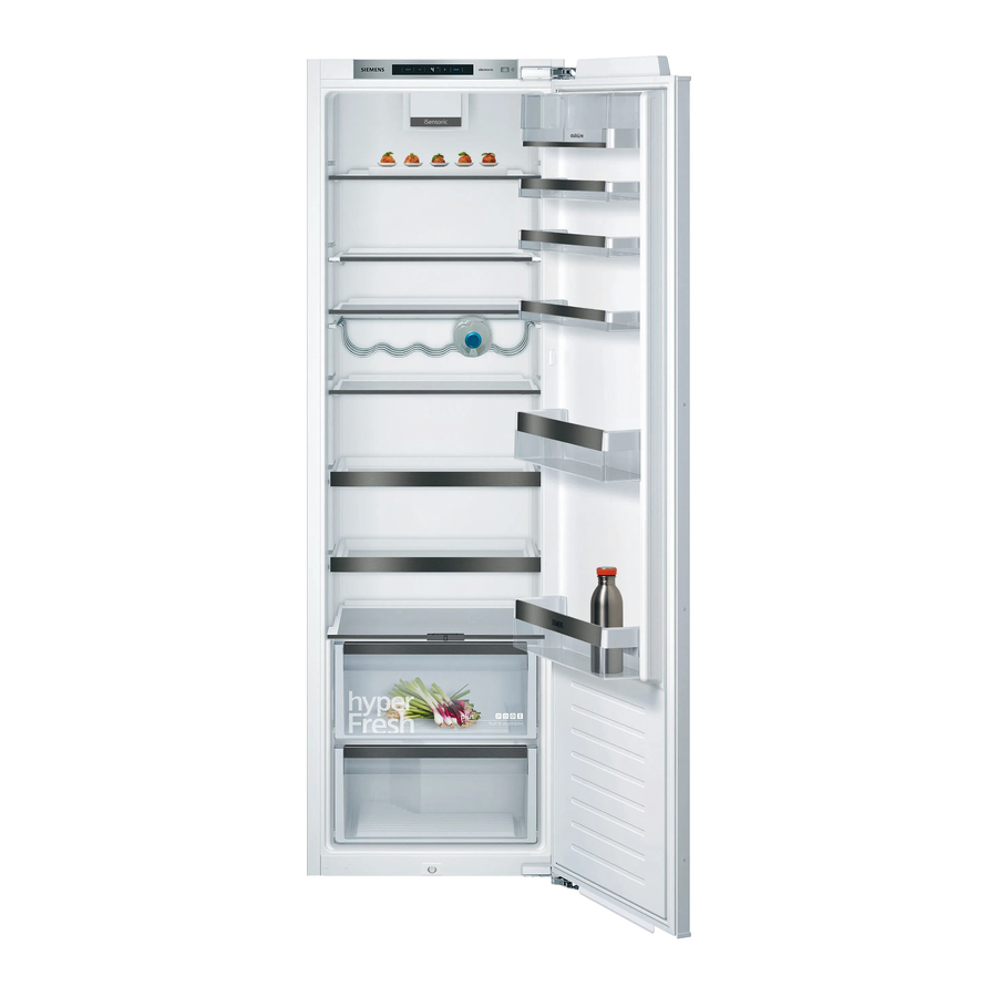 Siemens iQ500 KI81R Series, iQ500 KI81RSOE0 - Refrigerator Manual