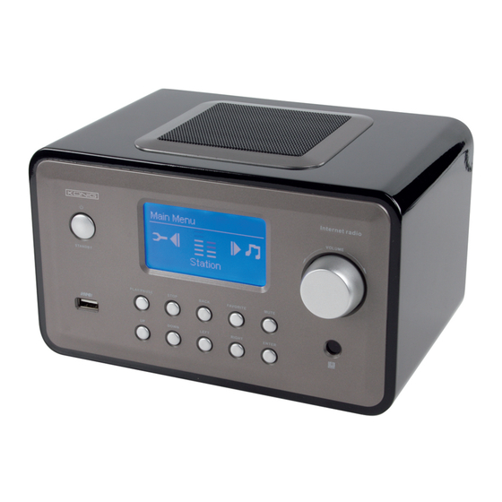User Manuals: Konig HAV-IR20 Internet Radio