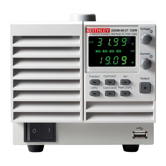 Keithley 2260B Quick Start Manual