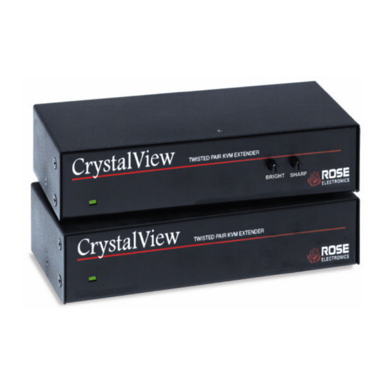 Rose electronics Crystal View Installation And Operation Manual