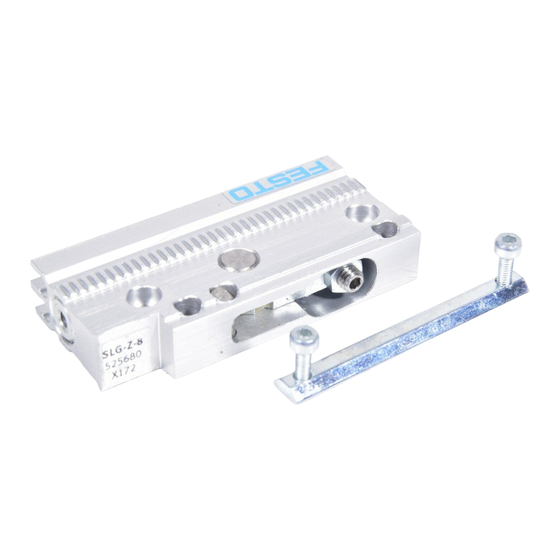 Festo SLG-Z Series Operating Instructions Manual