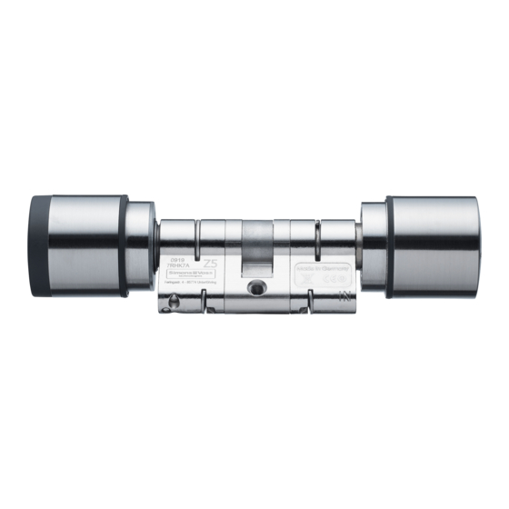 Simons Voss Technologies Cylinder AX Modularity Quick Manual