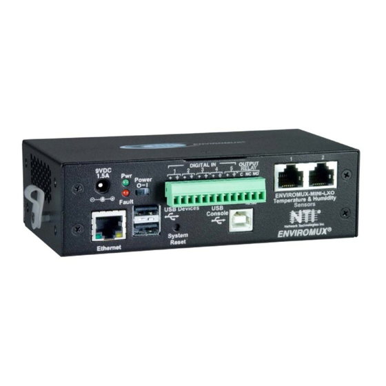 NTI ENVIROMUX-MINI-LXO Installation And Operation Manual