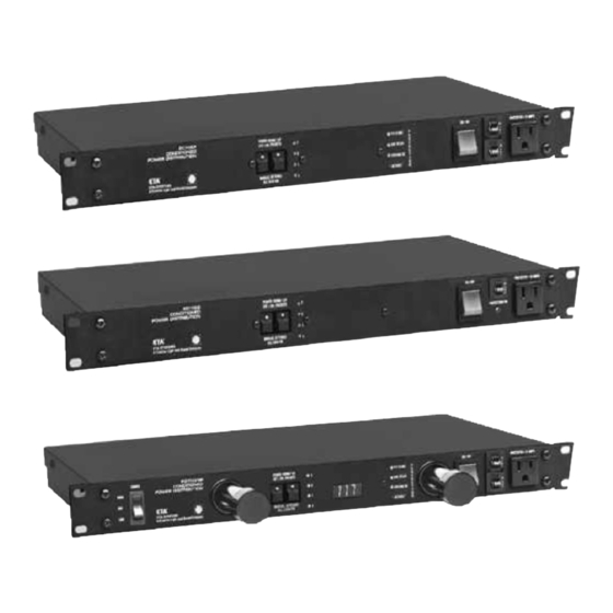 ETA Systems PD11SP Owner's Manual