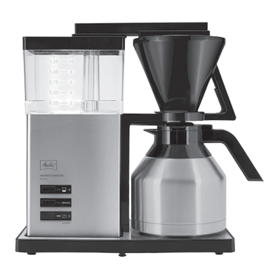 Melitta AromaSignature Therm Operating Instructions Manual