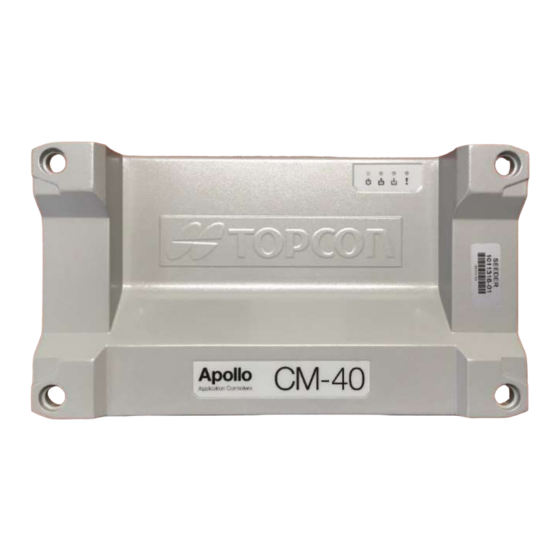 Topcon Liquid Systems CM-40 Setup Manual