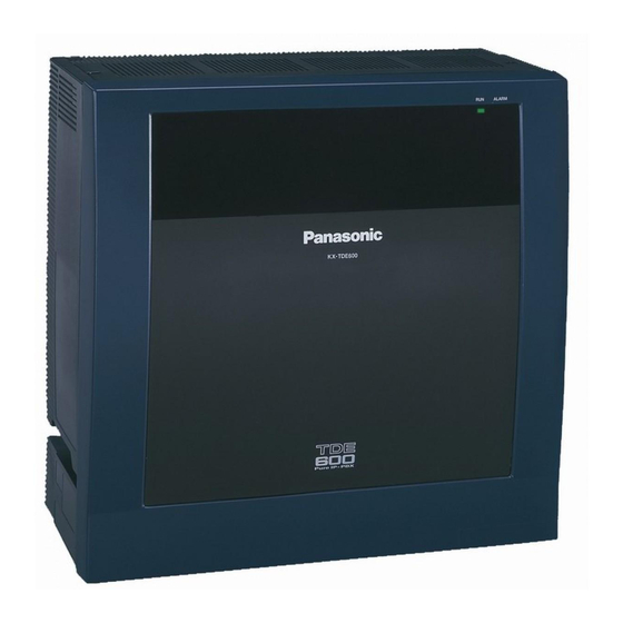 Panasonic KX-TDE100 Network Manual