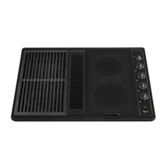 whirlpool 30 electric modular downdraft cooktop with double bays