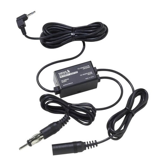 SIRIUS XM RADIO FMDA INSTALLATION MANUAL Pdf Download ManualsLib