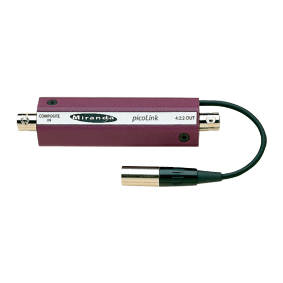 Miranda dec-291p Manual To Installation And Operation