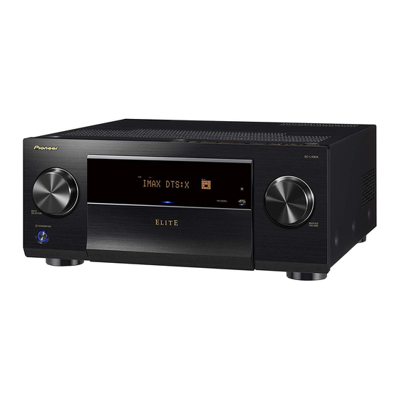 Pioneer SC-LX904 Initial Setup Manual