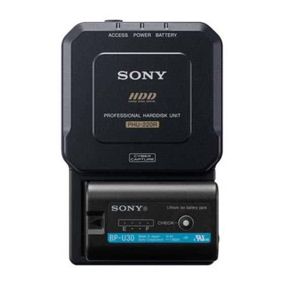 Sony PHU-220R Manuals