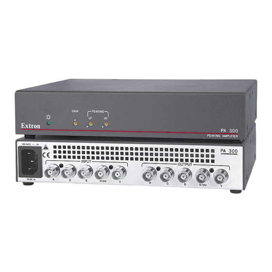 Extron electronics PA 300 User Manual