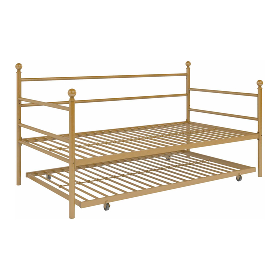 Mainstays modern metal daybed deals with trundle