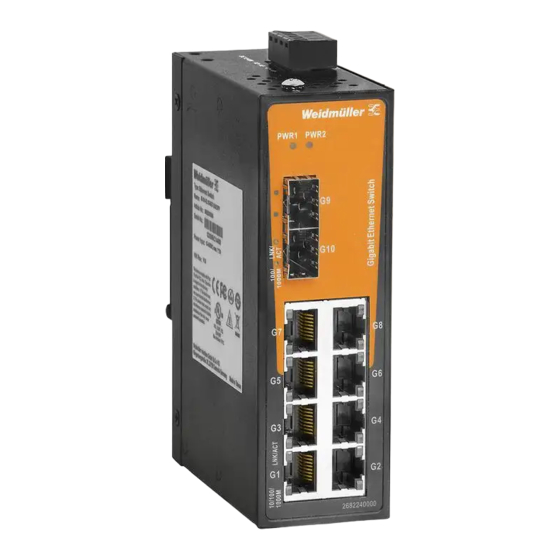 Weidmüller IE-SW-EL10-8GT-2GESFP Hardware Installation Manual