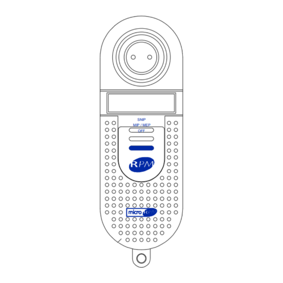 CareFusion MicroRPM Operating Manual