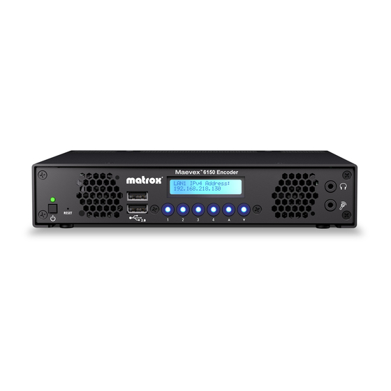 Matrox 6150 Encoder User Manual