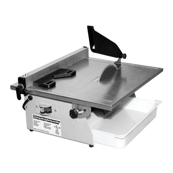 Power first Diamond Wheel Benchmount Saw Owner's Manual