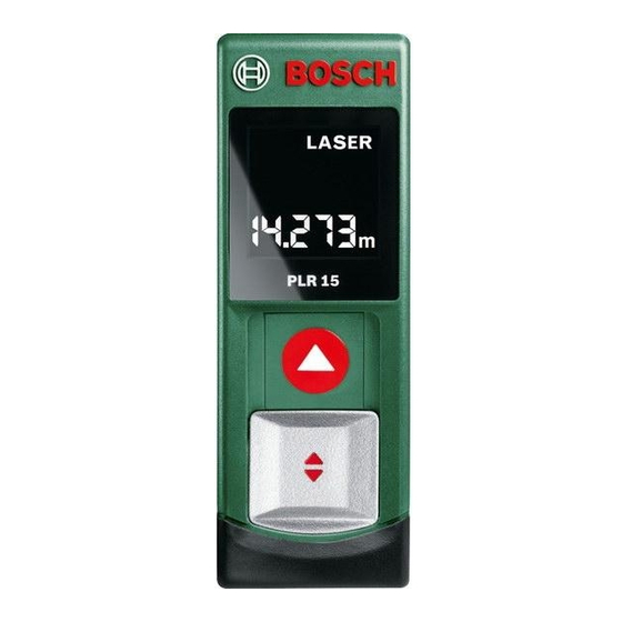Bosch PLR15 Digital Laser Measure Manuals