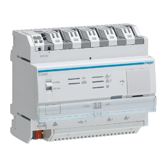 hager TJA560 Installer Manual