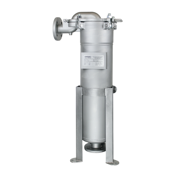 Hydac Wombat Filter WBF Installation And Maintenance Instructions Manual