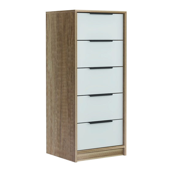 TUHOME Furniture 5 DRAWERS DRESSER Assembly Instructions Manual