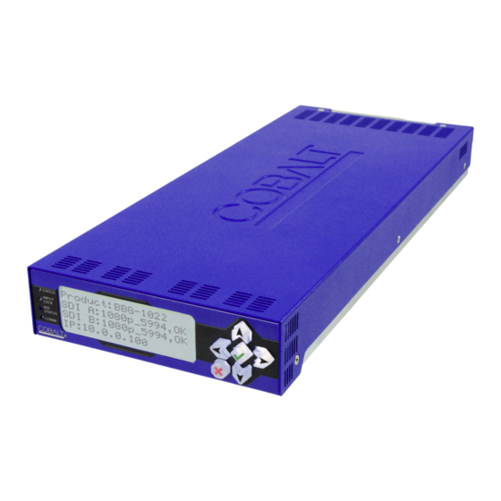 Cobalt Digital Inc BBG-1022-FS-DSP Product Manual