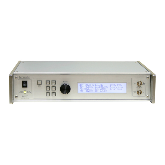 AVTECH ELECTROSYSTEMS AV-1010-B Manuals