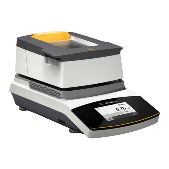 Sartorius MA160 Operating Instructions Manual
