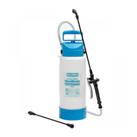 Gloria CleanMaster PERFORMANCE PF 50 Instructions For Use Manual
