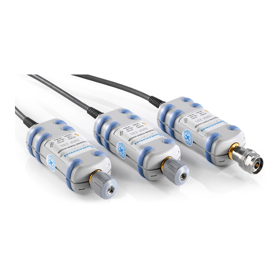Rohde & Schwarz R&S NRP-Z Series Getting Started