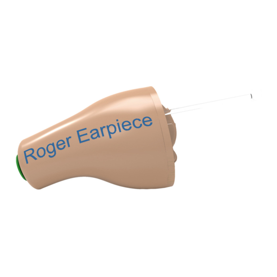 Phonak Roger Earpiece C Quick Start Manual