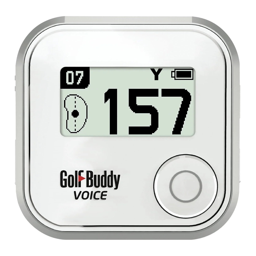 Golf Buddy VOICE - Range Finder Quick Start Guide